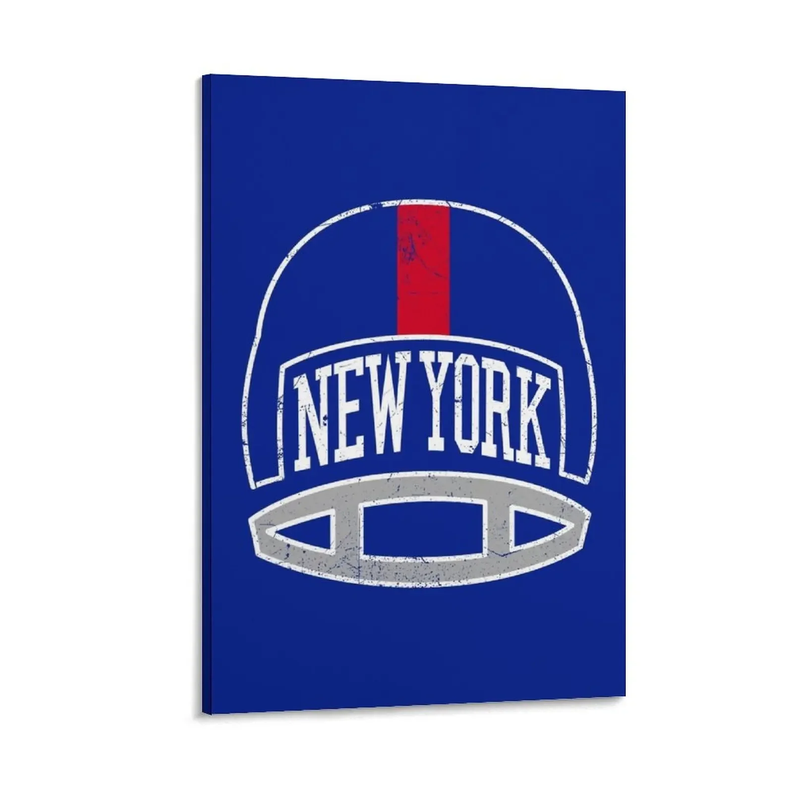 New York Retro Helmet - Blue Canvas Painting house decorations home decorations and organization