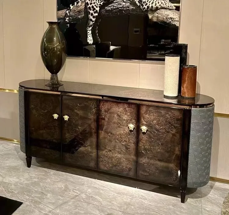 Mirror bucket cabinet, TV cabinet, living room side  foyer cabinet, storage , neoclassical and modern sideboard