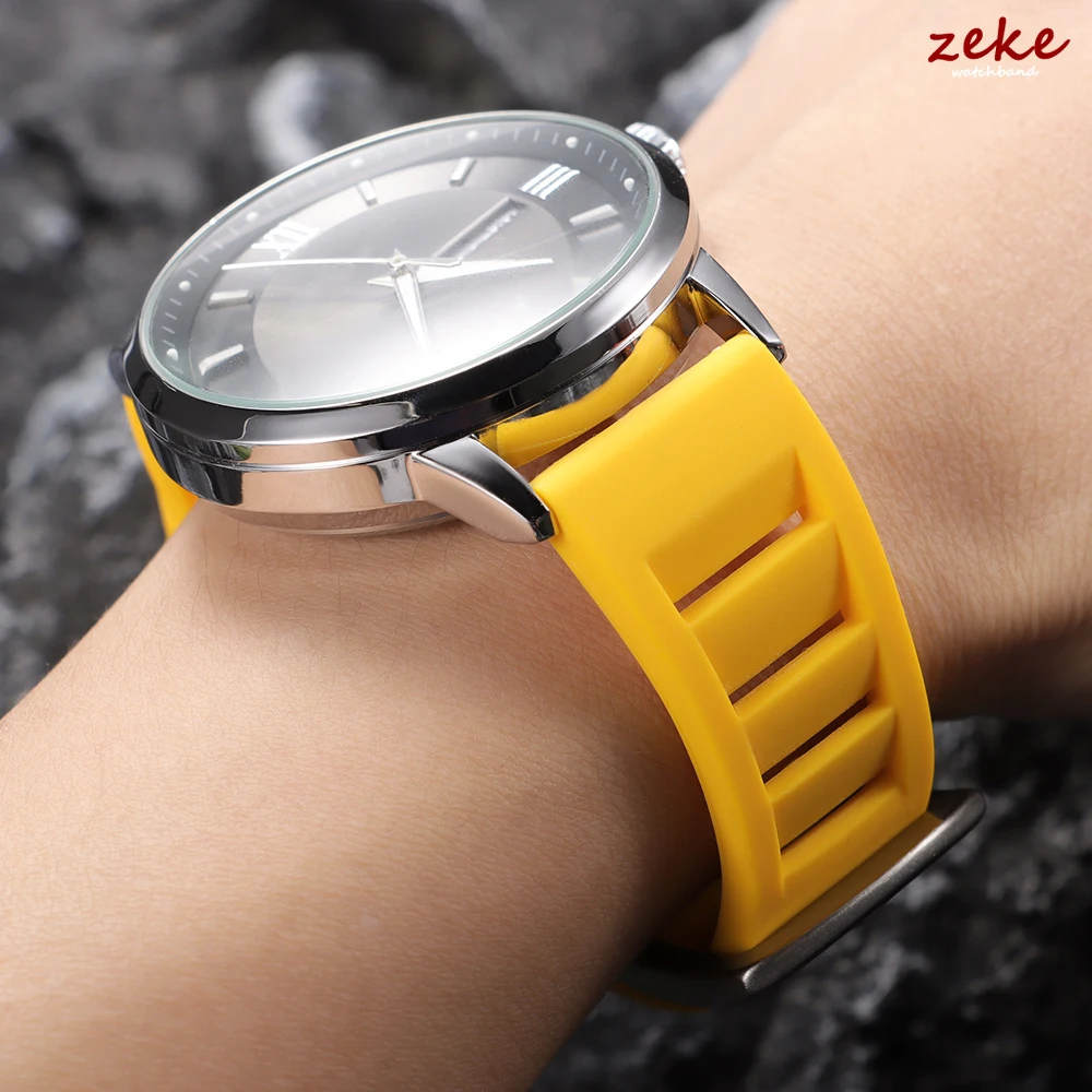 Silicone Watch Strap 20mm 22mm Soft Waterproof Rubber Watchband for Huawei Watch for Samsung Galaxy Belt Quick Release Bracelets image 4
