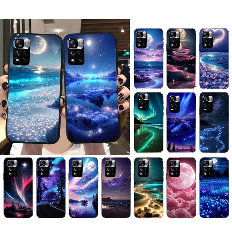 

Phone Case For Xiaomi Redmi note 14 Pro 14 13 12 11 10 Pro 14S 12S 11S Redmi 14C 13C 10 Moonlight Beach