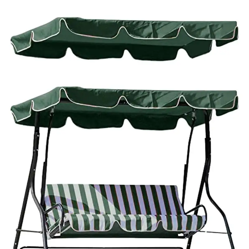 3 Seat Swing Canopies Seat Cushion Cover Set Patio Swing Chair Hammock Replacement Waterproof Garden Home Outdoor Furniture