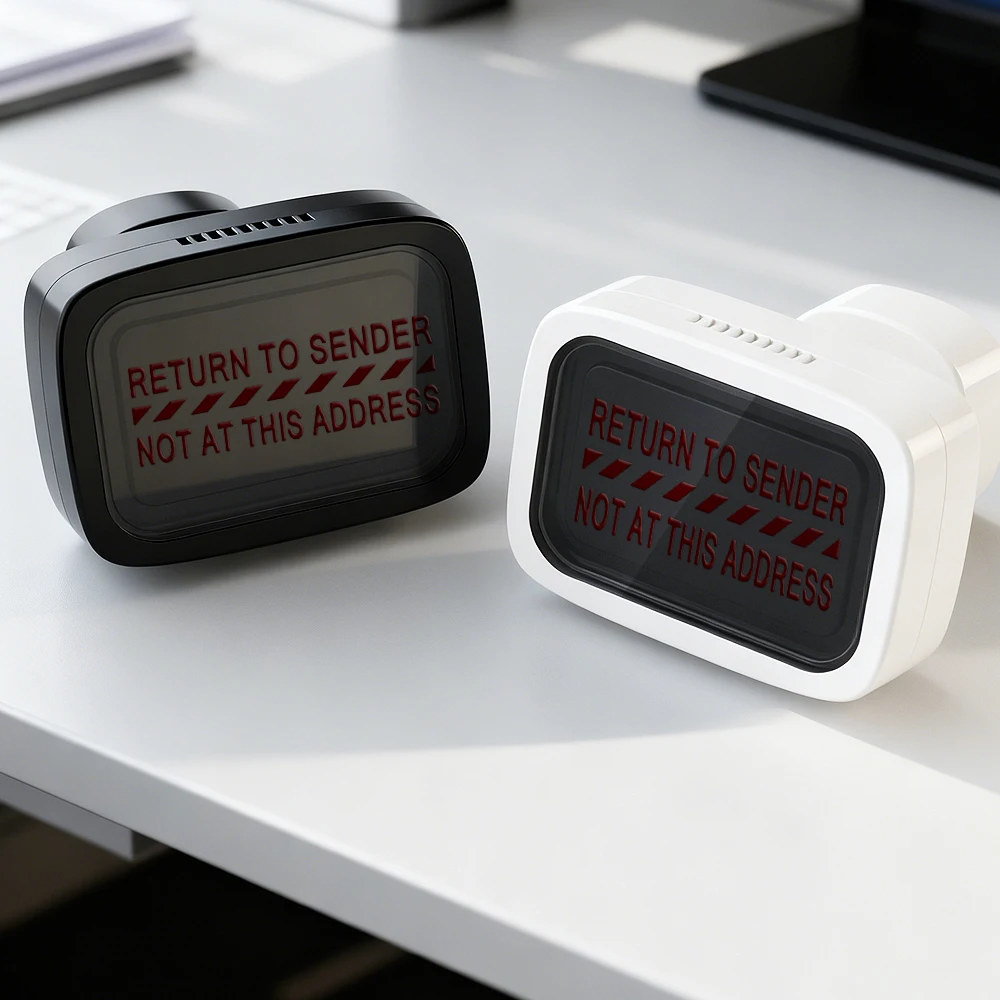 Financial Seal Return to Sender Non-This Address Red Ink Business Supplies