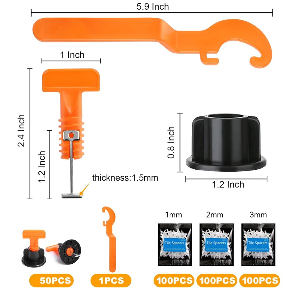 Tile Leveling System Kit Spacers Flooring Wall Leveler Locator Positioning Set Tile Levelers for Walls and Floors Installation