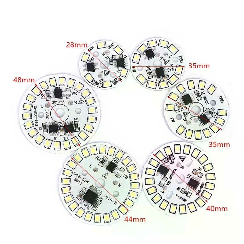 1Pcs LED Bulb Patch Lamp SMD Plate Circular Module Light Source Plate For Bulb Light