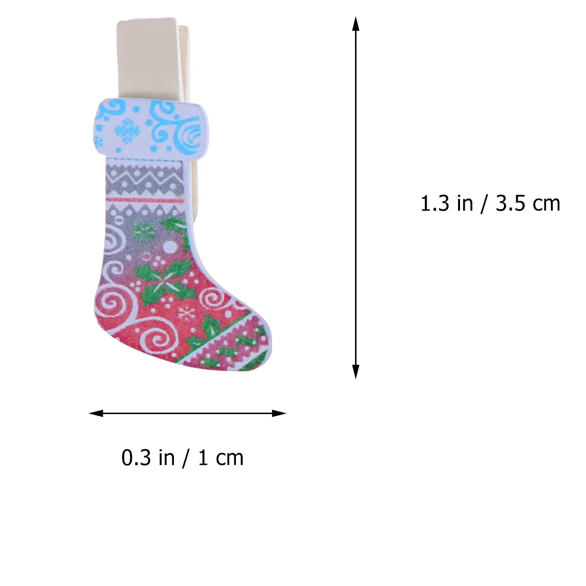 

10Pcs Christmas Photo Clips Boots Shape Wooden Memo Note Holder Colorful Hanging String Xmas Decor Christmas Photo Clips