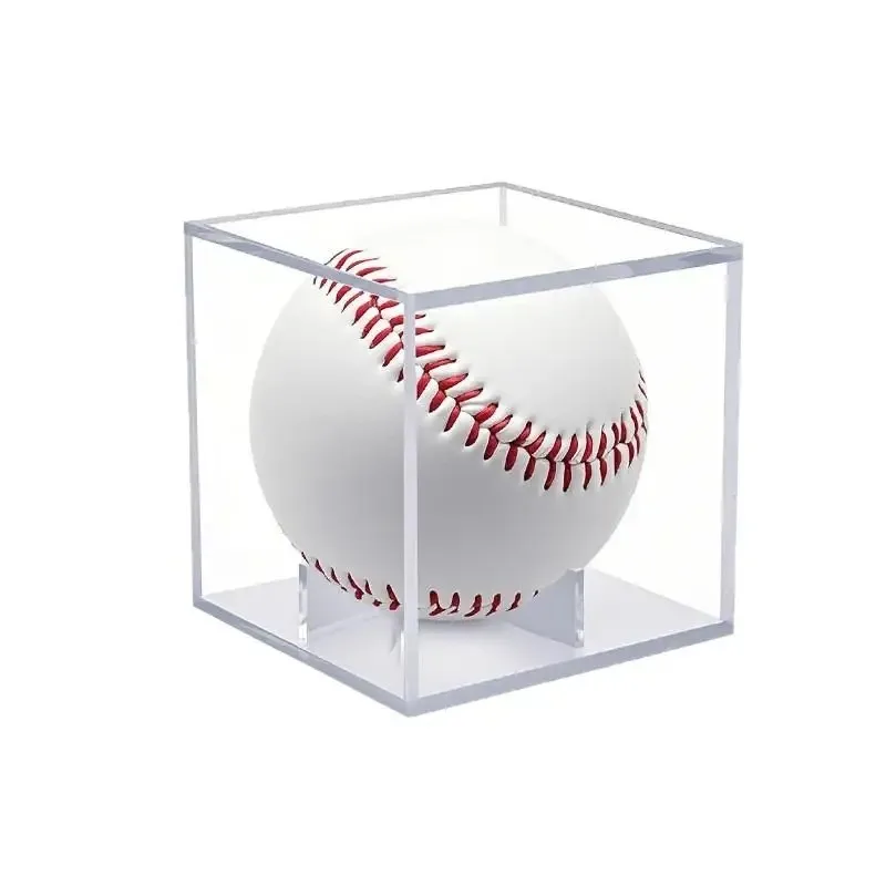 80mm Acrylic Baseball Display Box Waterproof Dustproof Golf Ball Storage Holder Lightweight Sport Souvenir Collectible Protector