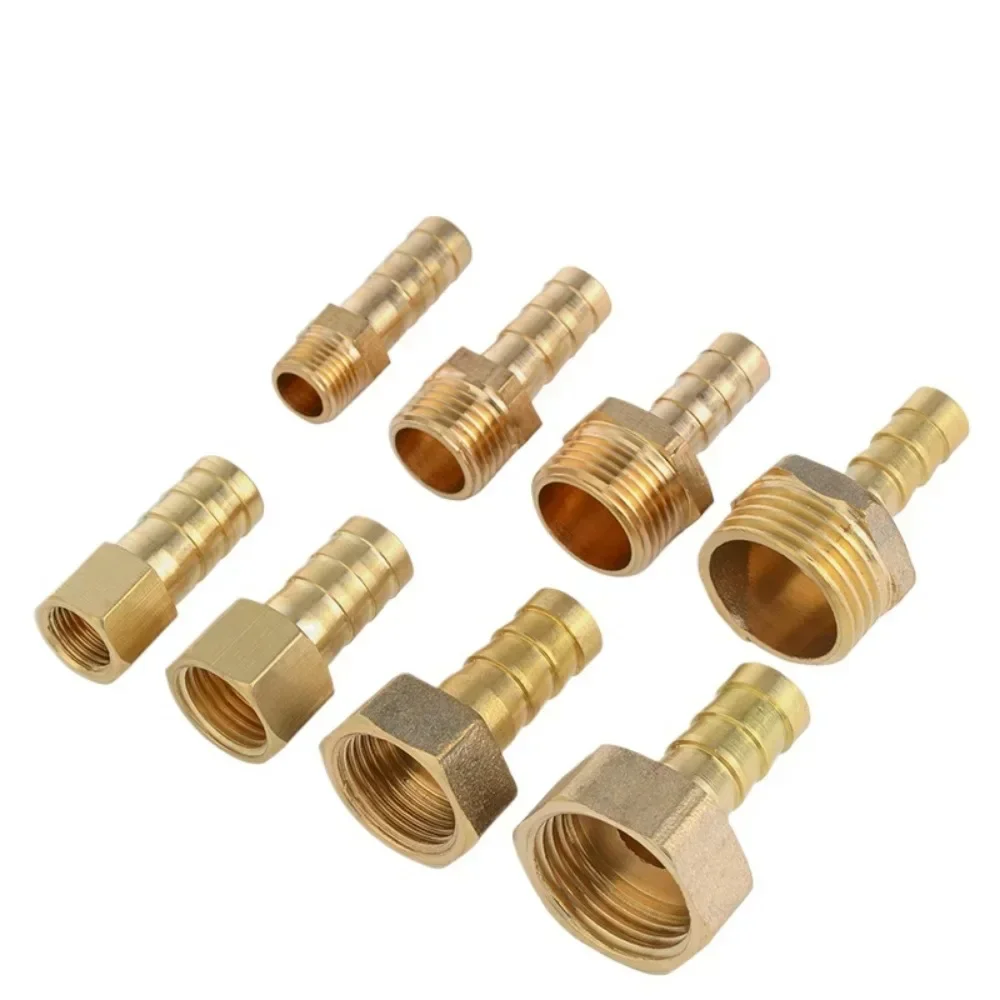 M10/12/14/16/18/20/22 Metric Male Female To 6 8 10 12-19 mm Hose Barb Brass Coupler Pipe Fitting Nipple Connetor Water Gas Fuel