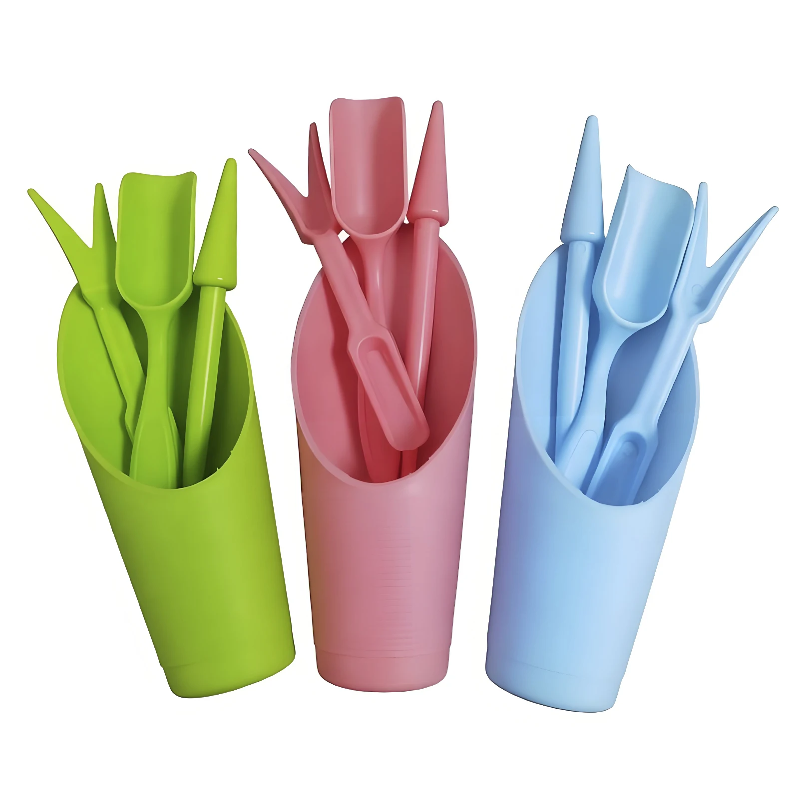 Kit de 4 outils pour jardinage : pelle à semer, cuillère, seau, cuillère à semences, outil pour plantes succulentes et jeunes plants, engrais pour bonsaï, dispositif de perçage, bricolage.
