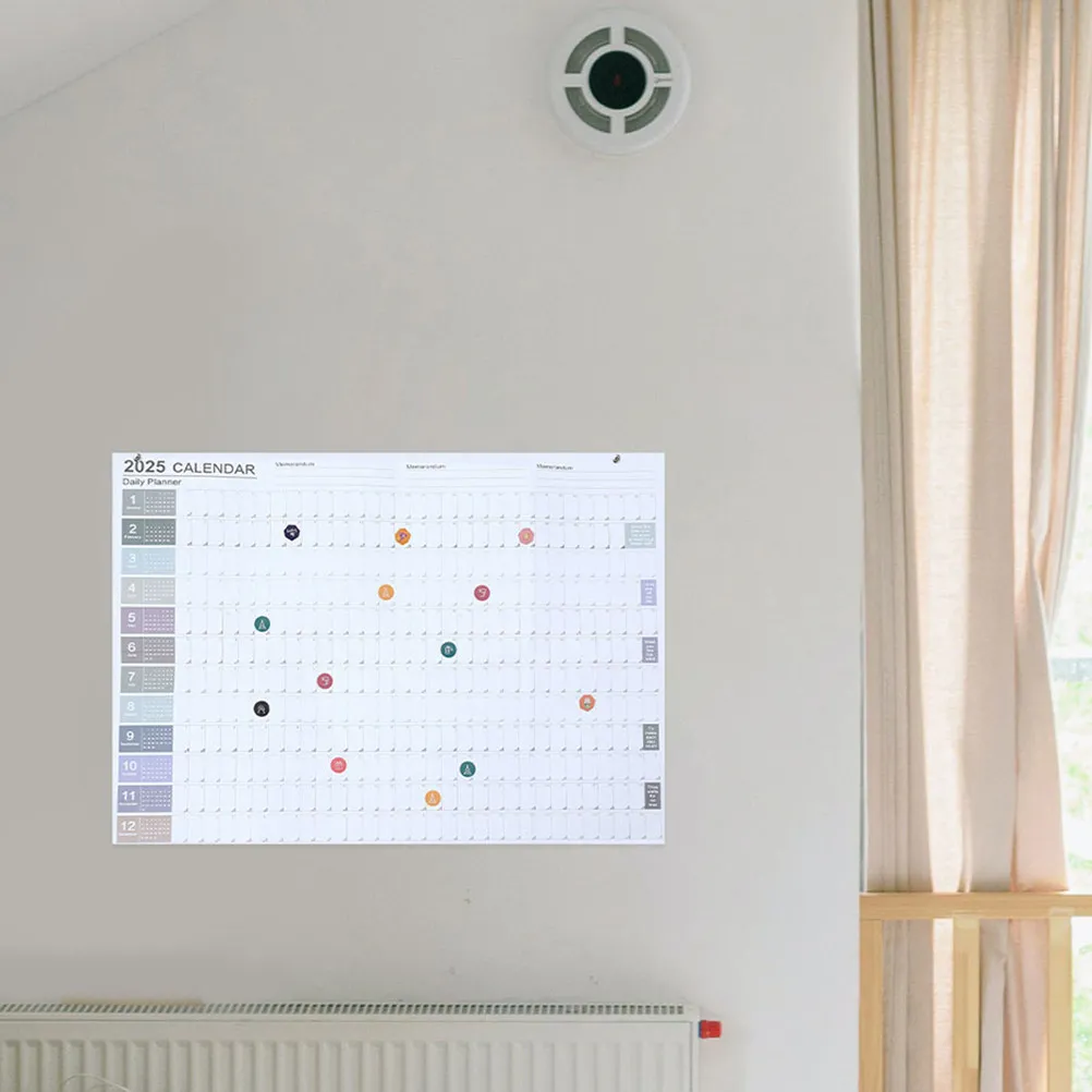 

2 Sets Wall Calendars 2025 Decorative Large Monthly Calendar Planner Office Schedule Full Year Organizer Minimalist Design