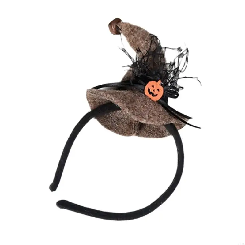 Q39C Witch Hat Headbands Halloween Headpieces Hair Accessories for Kids and Women