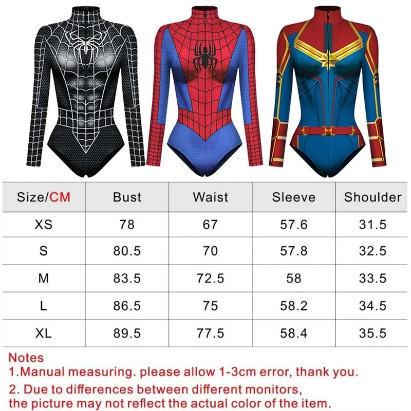 SN55Spiderman Capitano Costume da bagno da supereroe per donna Uomo Stampa 3D Manica lunga Costume da bagno Tuta cosplay Halloween Carniv @ 54WE