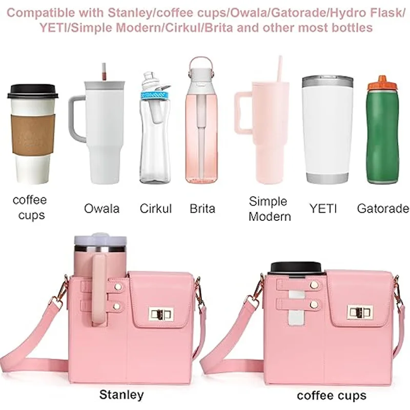 Outdoor Portable Beverage Bottle Kettle Bag Universal Large Heat-Holding Bottle Cover Crossbody Kettle Bag Shoulder Crossbody Ke