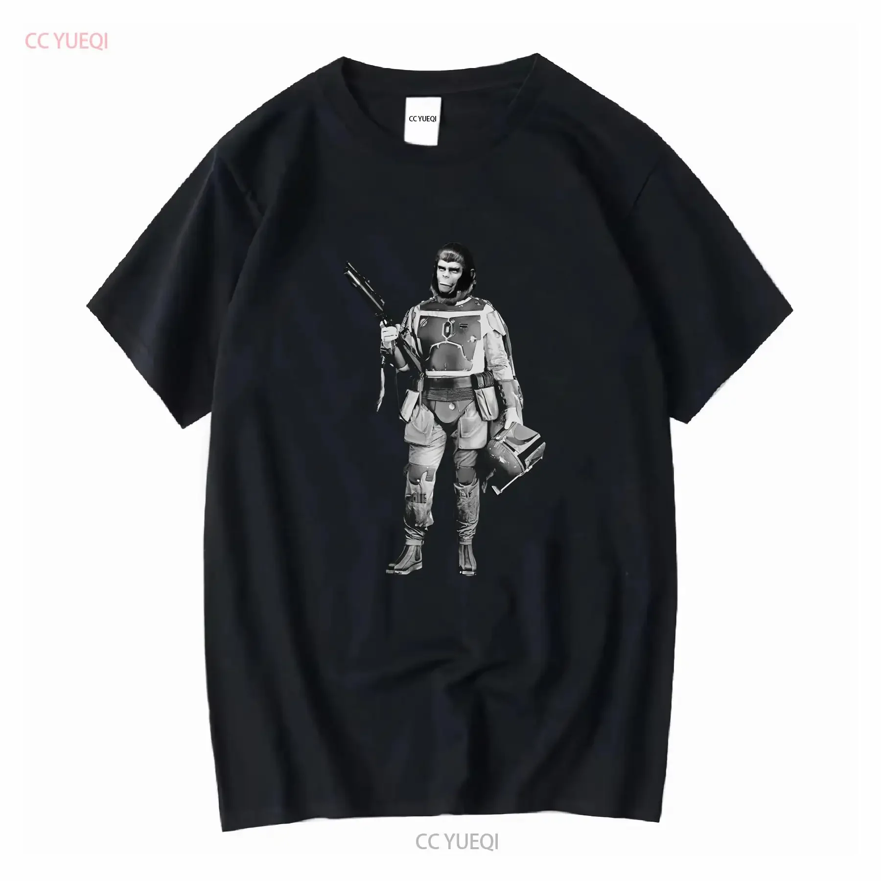 BOBA APE FETT camiseta MASH UP Planet Mando simios esto es el camino vintage lavado suave homme Top para uso diario elegante Unisex
