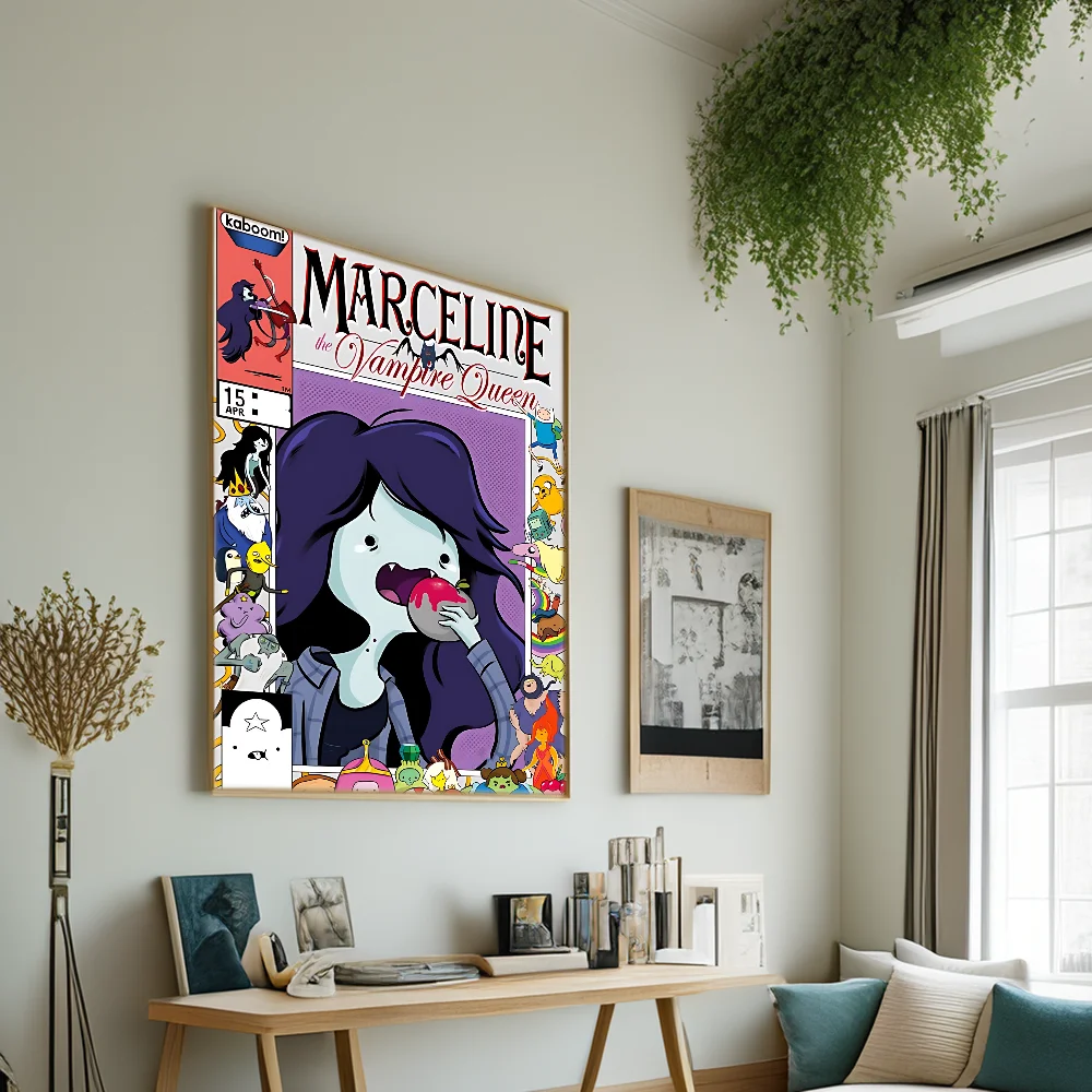 A-Adventure Time M-Marceline Pfp ذاتية اللصق ملصق فني يتوهم الجدار ملصق لغرفة المعيشة زخارف للحانات اللوحة خمر
