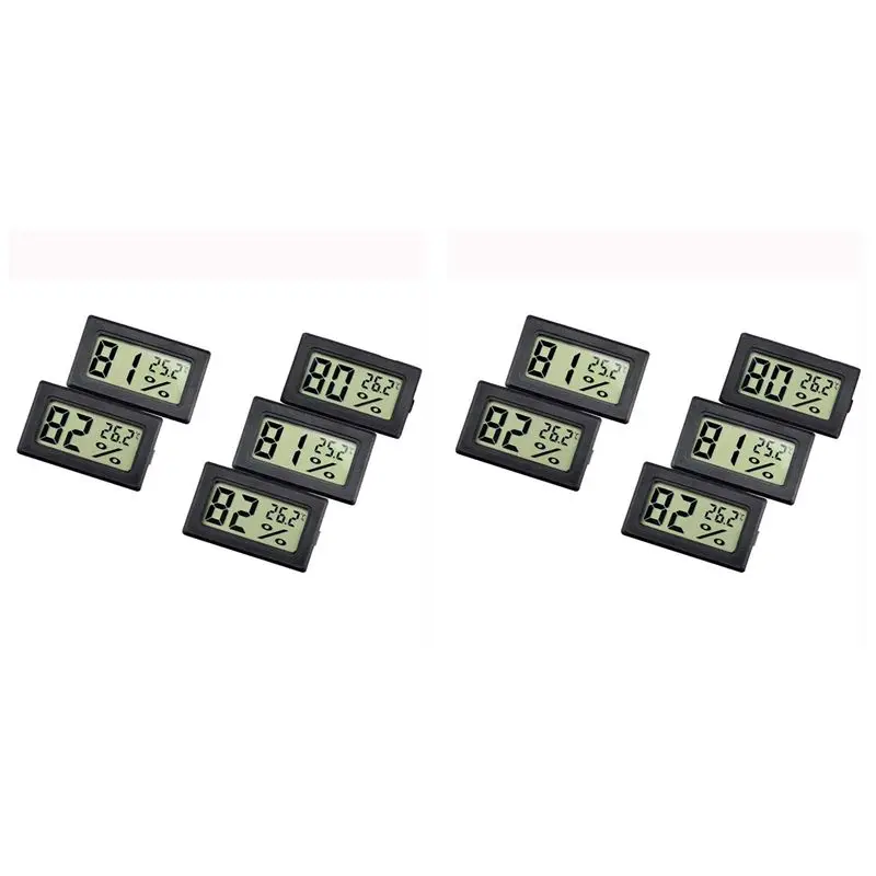 

ABKJ-10 Pack Mini Digital Thermometer Hygrometer, Indoor Digital Electronic Temperature Humidity Gauge Meter LCD Display