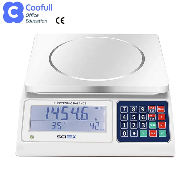 Electronic Counting Scale 3kg-40kg Large Loading Capacity Overload Indication/Upper and Lower Limit Alarm Lab Scale