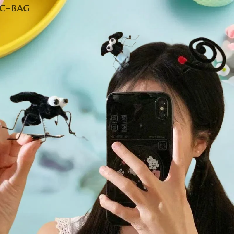 الكرتون مضحك البعوض مشبك شعر دبوس الشعر أفخم المشابك موضة الحشرات منقار البط كليب اكسسوارات أغطية الرأس هدية #6