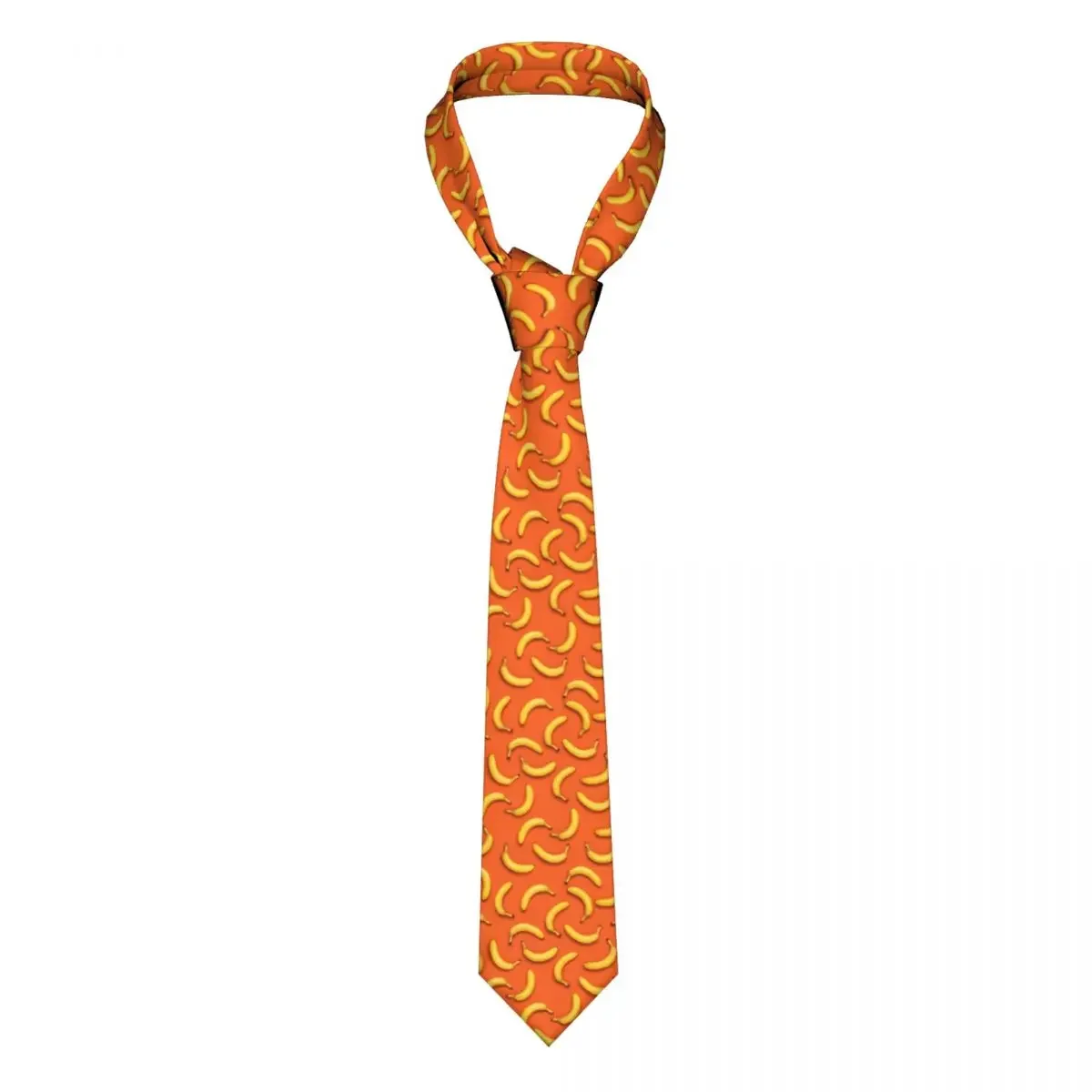 Orange Banana Fruits Men Neckties Silk Polyester 8 cm Classic Neck Tie for Men Shirt Accessories Cravat Wedding Party