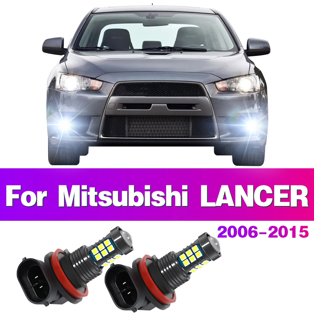 LED Car Front Fog Light Lamps Bulb For Mitsubishi LANCER 2006 2007 2008 2009 2010 2011 2012 2013 2014 2015 Auto Accessory