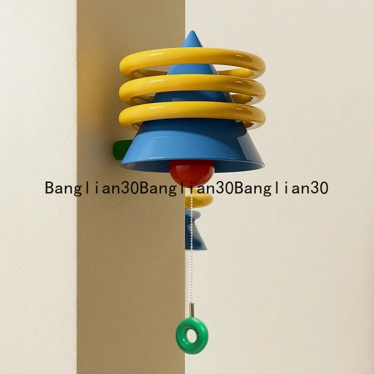 French Cream Wind with Switch Bedroom Bedside Wall Lamp Memphis Color Dopamine Lamp