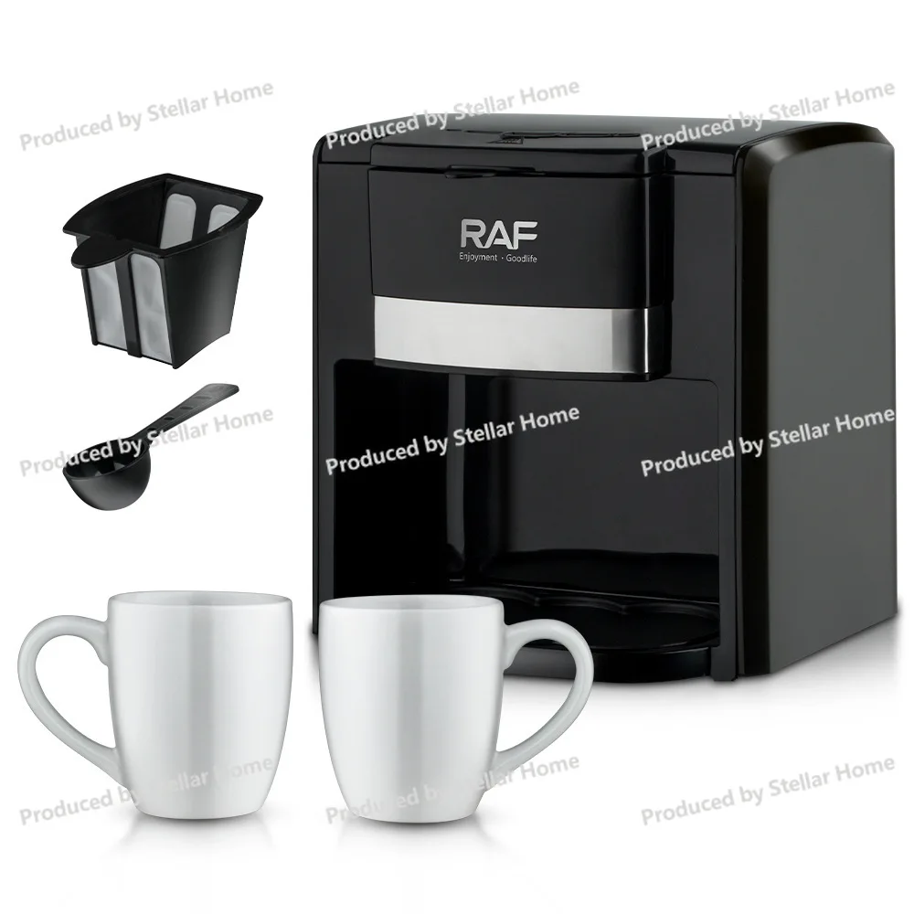 

European Coffee Machine Small Semi-automatic Household Drip American Coffee Machine Double Cup Automatic Mocha Pot
