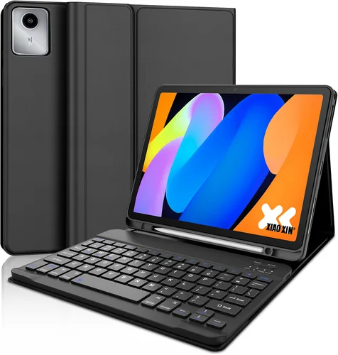 Funda con Teclado HUAIBX Compatible con Lenovo Xiaoxin Pad 11 2025 2024 de 11 Pulgadas, Lenovo Tab M11, Lenovo Idea Tab de 11 Pulgadas
