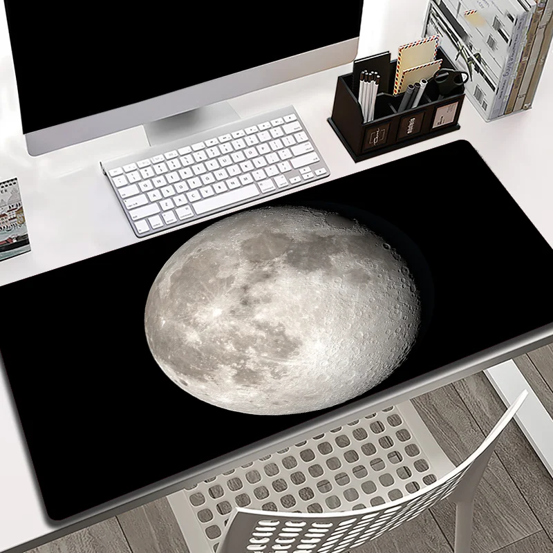 GuJiaDuo Moon Art Mouse Pad Natural Rubber Waterproof Non-slip Notebook Keyboard Table Pad Simple Stuff Accessories Desk Mat