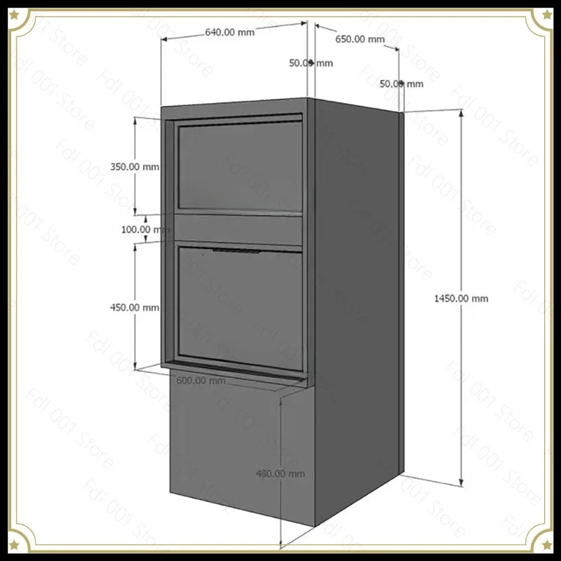Anti-theft Express Cabinet Home Office Document Parcel Box Express Self-pickup Cabinet At The Entrance of The Exit Mailbox