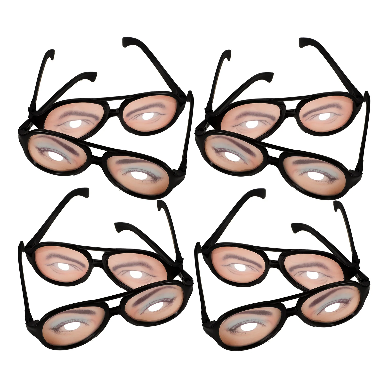 8 Pcs Funny Glasses Halloween Fake Joke Party Eyewear Eyeglass Dress up Photo Prop Vintage Men and Women