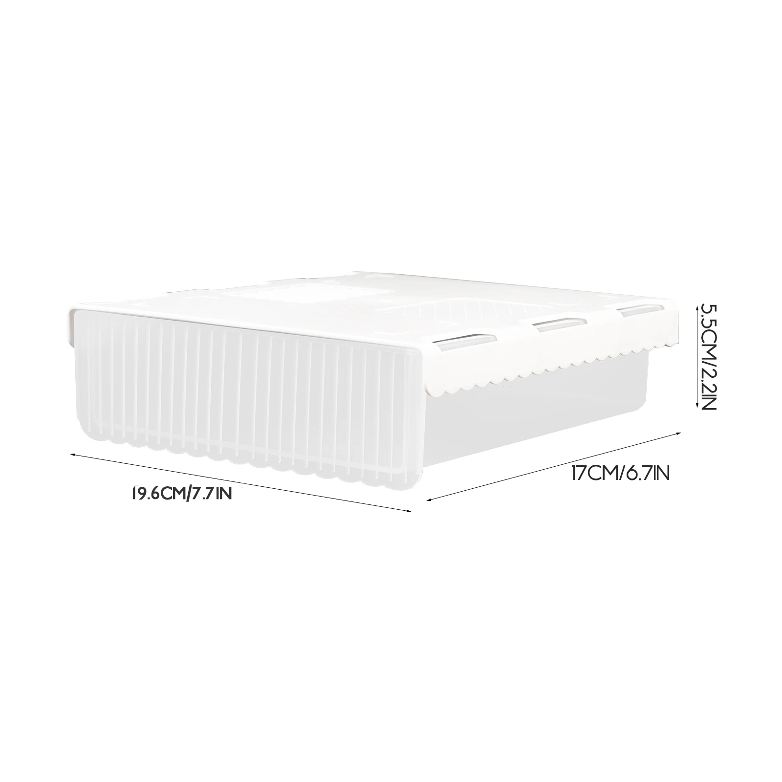 

1pcs Adhesive Storage Box Premium Plastic White Color Under Desk Drawer Type Stationery Organizer Pen Box Homeschool Solutions