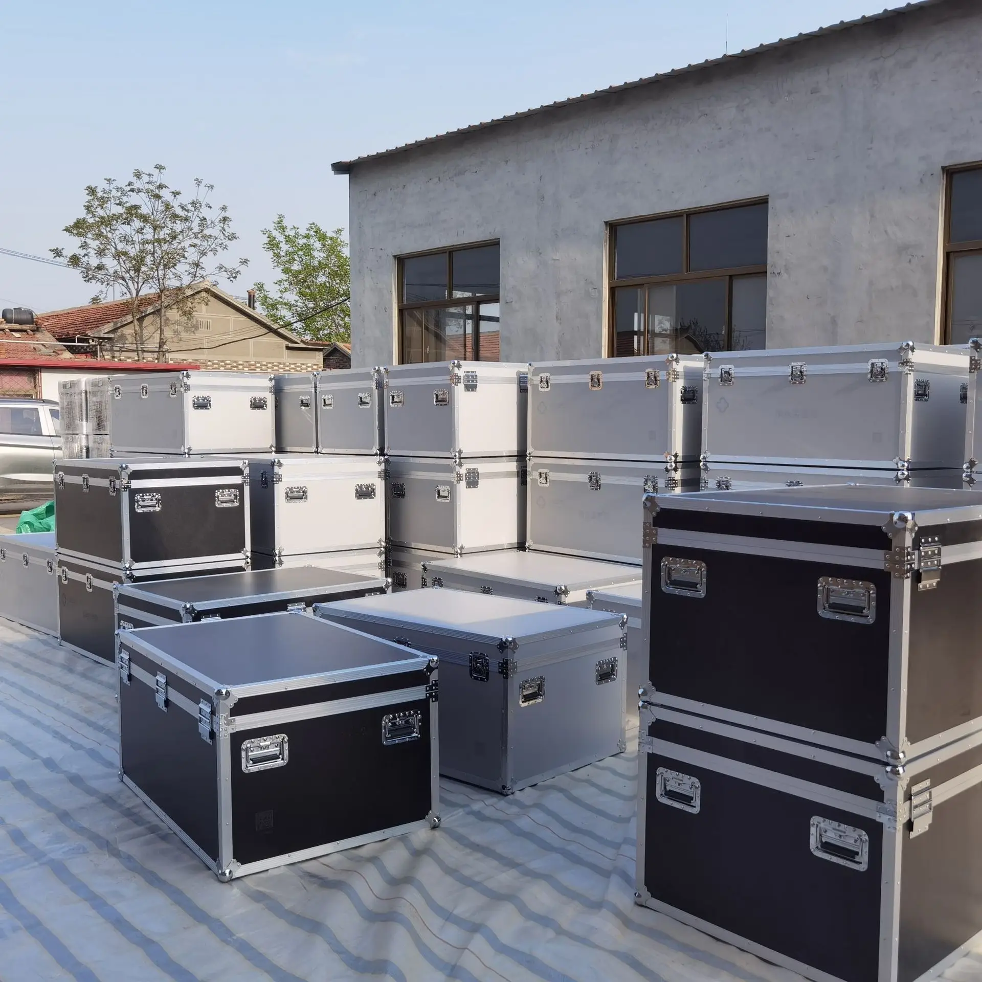 Aluminum Metal Flight Case, IP65 Waterproof, Stage Props, Airline Field Communications Equipment, Durable Storage Box