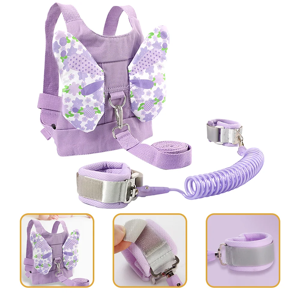 Leash Backpack Toddler Toddler Harness Harness With Walking For Toddlers Strap Child Baby Anti-Lost Backpack With Leash Purple