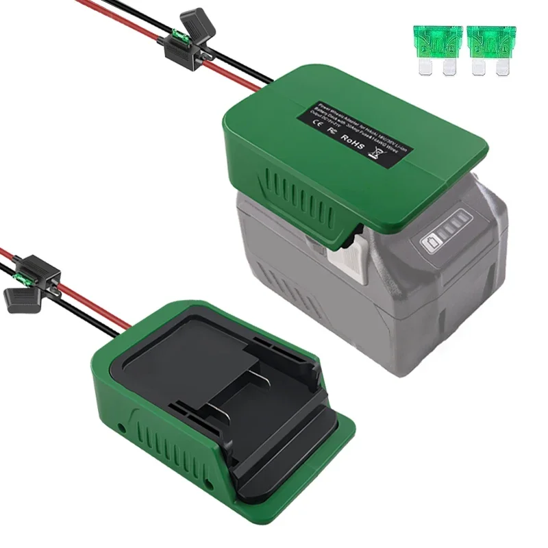 For Hitachi/for Hikoki 18V-36V Lithium-ion Battery Power Convertor Dock Power Connector Power Wheels Adapter with Fuse & Switch