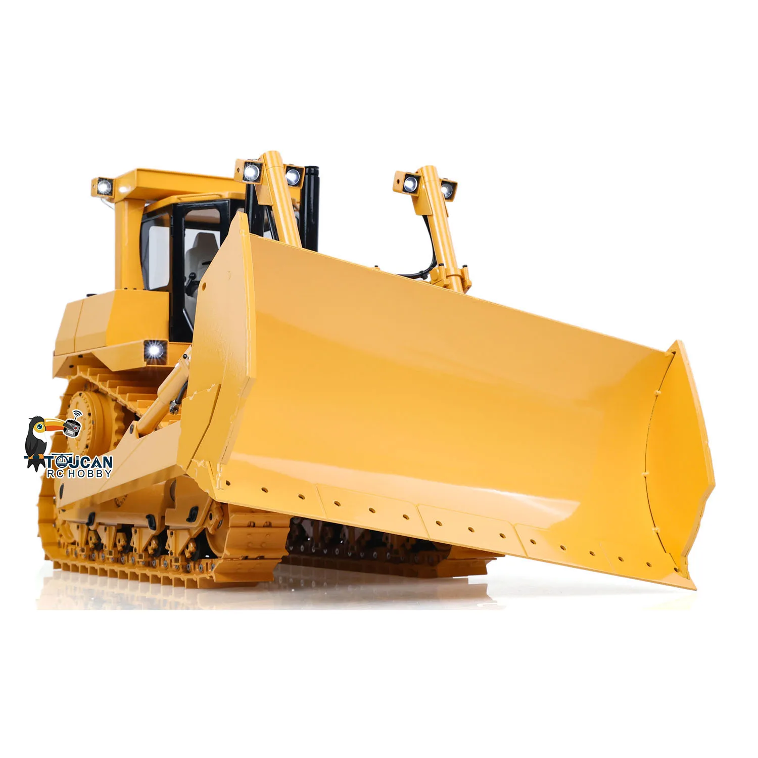 1/14 DXR2 Metal RC Hydraulic Bulldozer Radio Control Dozer 201 New Sound Battery Model Assembled and Painted