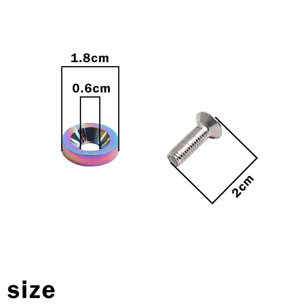 10Pcs E-Scooter Fasteners Screws Handle Bar Decorative Screws 10 Colors Washer For Dualtron 1 2 3 Thunder Eagel Ultra for Zero 9 view 4