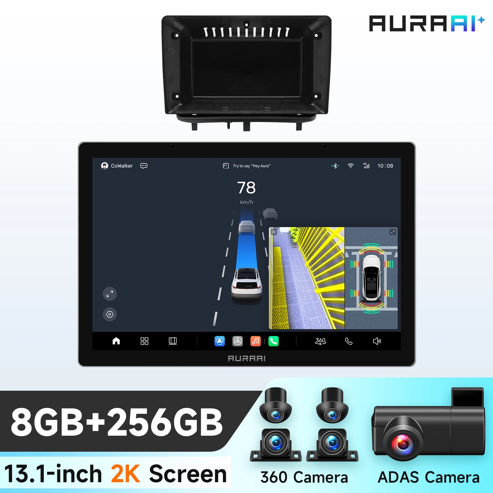 AURAAI 2K Draadloze CarPlay Voor Apple Android Autoradio Voor OPEL CORSA D S07 2007 - 2012 Multimedia Videospeler GPS Navigatie Stereo ADAS 360 Camera RDS DSP Bluetooth 3D 7870 AI Spraakgestuurd