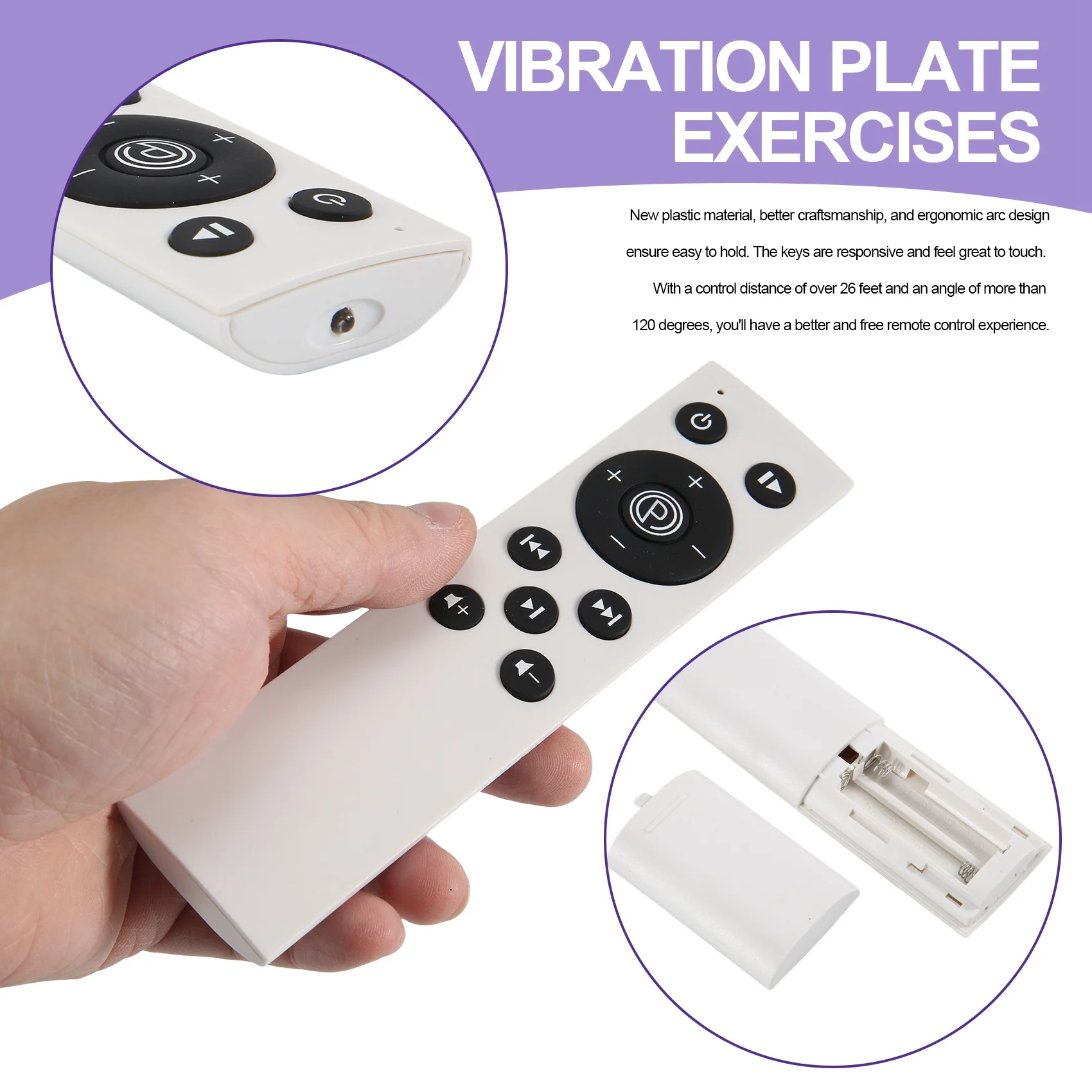ABQX Universal Replacement Remote for Vibration Plate Exercise Machines - Compatible with Multiple Models
