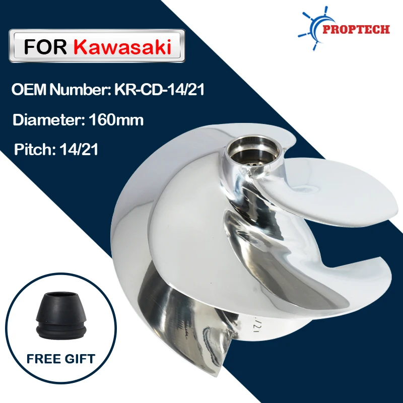 

Fit Kawasaki Jet Ski Impeller ULTRA 310X SE 310LX 310R 300X 300LX 160mm 3 Blades Replaced Solas KR-CD-14/21