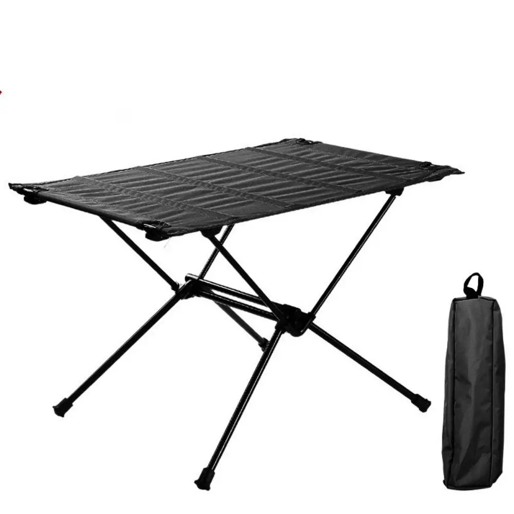 Aluminum Alloy Folding Camping Table High Strength Oxford Cloth Tabletop Outdoor Collapsible Table Sturdy Wear Resistant