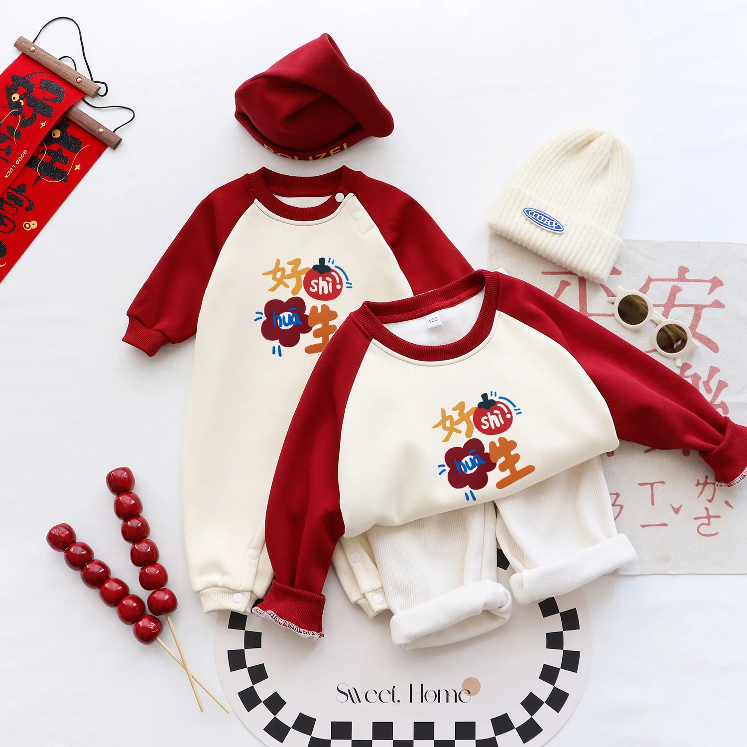 ‌2026 Winter Parent Child Matching Clothes Romper for Baby Toddler Family Outfits Father Daughter Mother Son Warm Sweatshirts