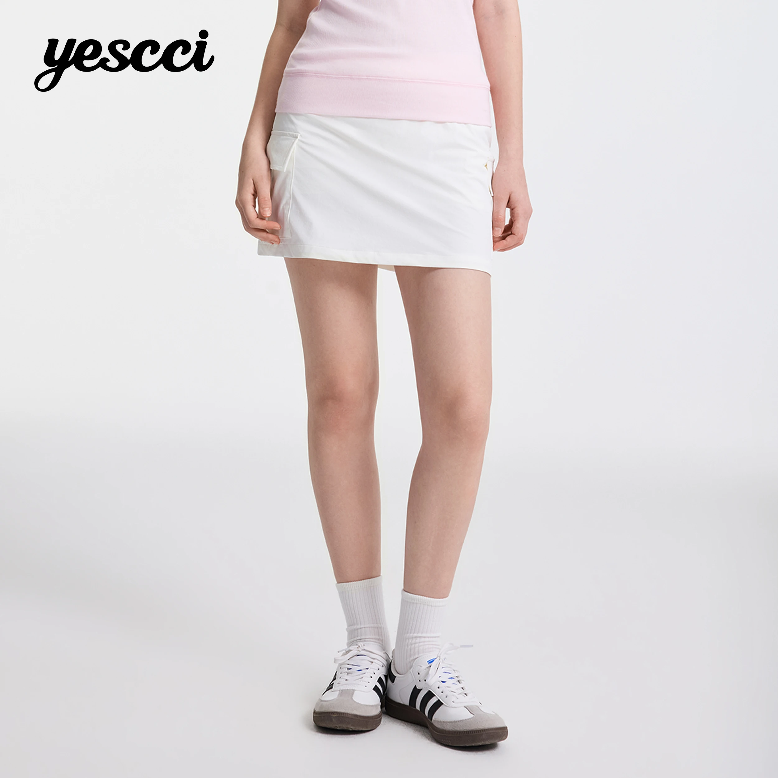 YESCCI Minimalist Short Skirt 2026 Summer New Solid Versatile A-Line Mini Skirts For Women Daily Stylish Woman Clothes S56346132