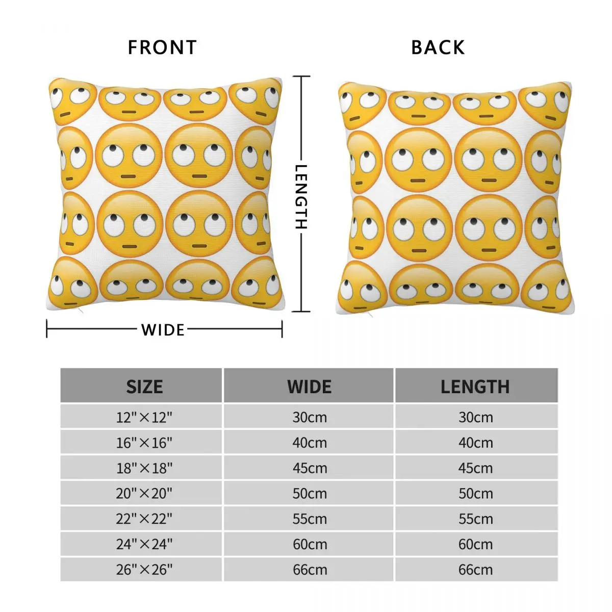 Eye Roll Pillowcase Polyester Linen Velvet Pattern Zip Decor Throw Pillow Case Car Cushion Cover 45x45