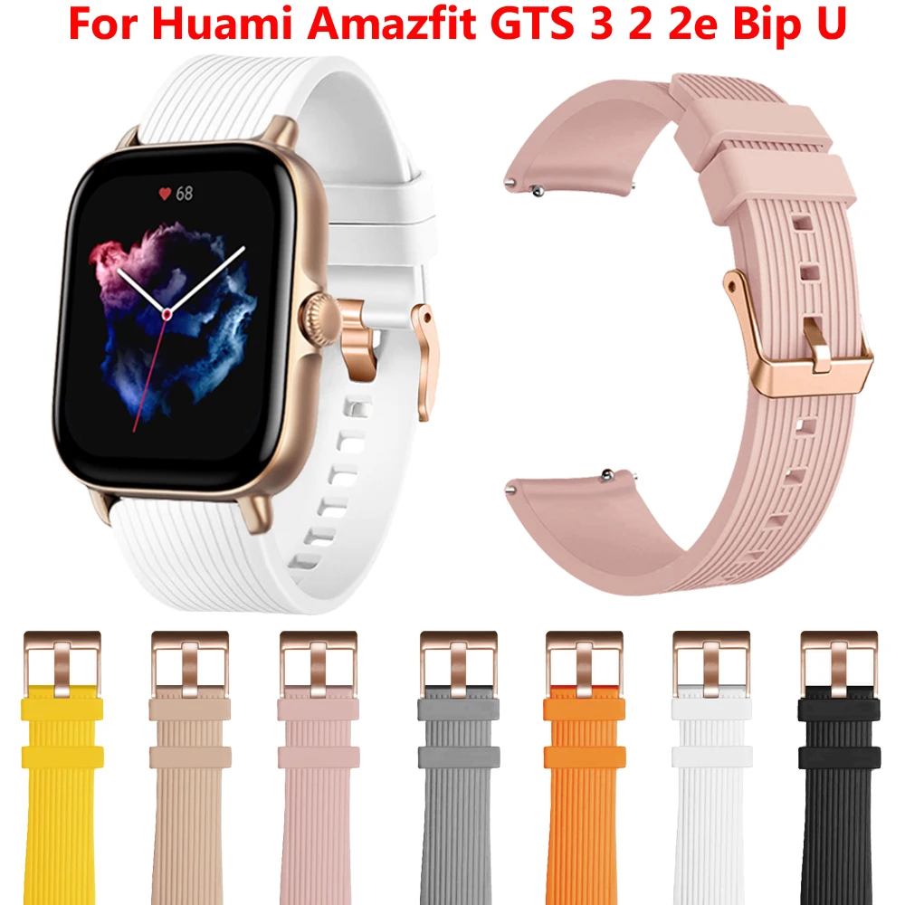 

Silicone Strap For Huami Amazfit GTS 3 GTS3 2Mini 20mm Smart Watch Bands For Xiaomi Amazfit GTS 2 2e GTR 42mm Watchband Bracelet