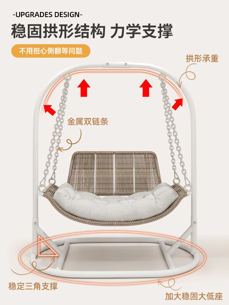 Swing indoor balcony household hanging chair adults outdoor garden rocking chair lazy chlorophytum comosum swing chair