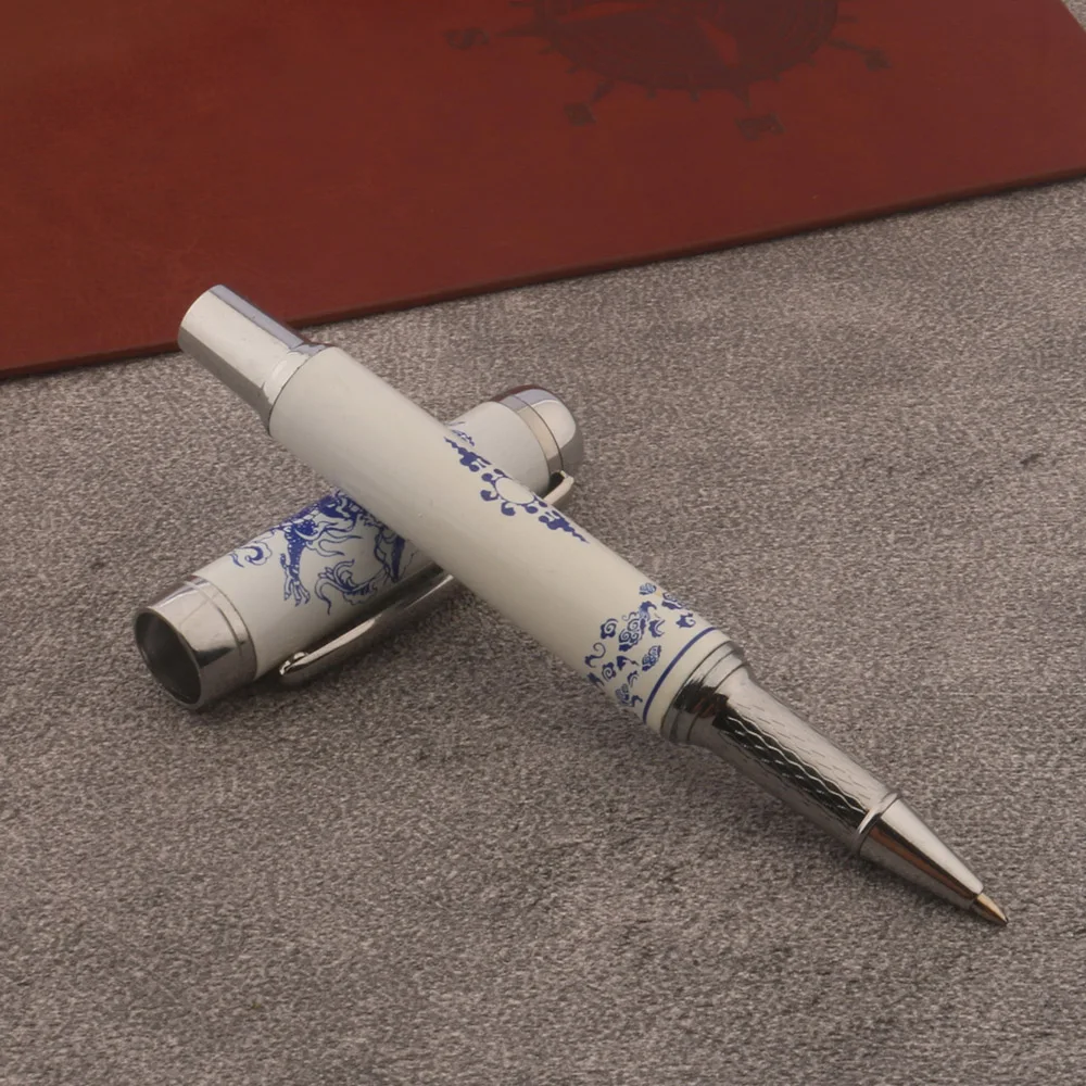 Blue And White dragon CHINESE Painting Rollerball Pen Stationery Office school supplies Writing