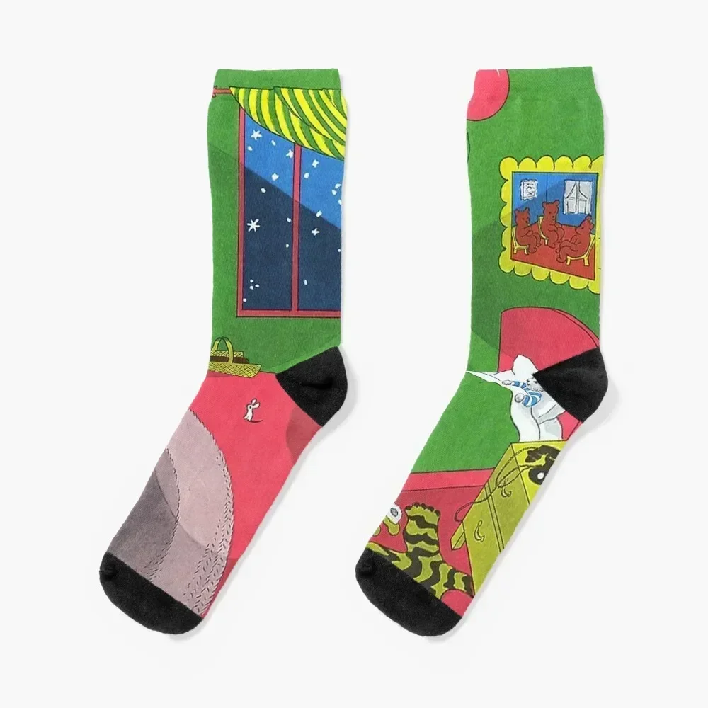 

goodnight moon Socks happy christmas stocking luxury colored Socks Girl Men's