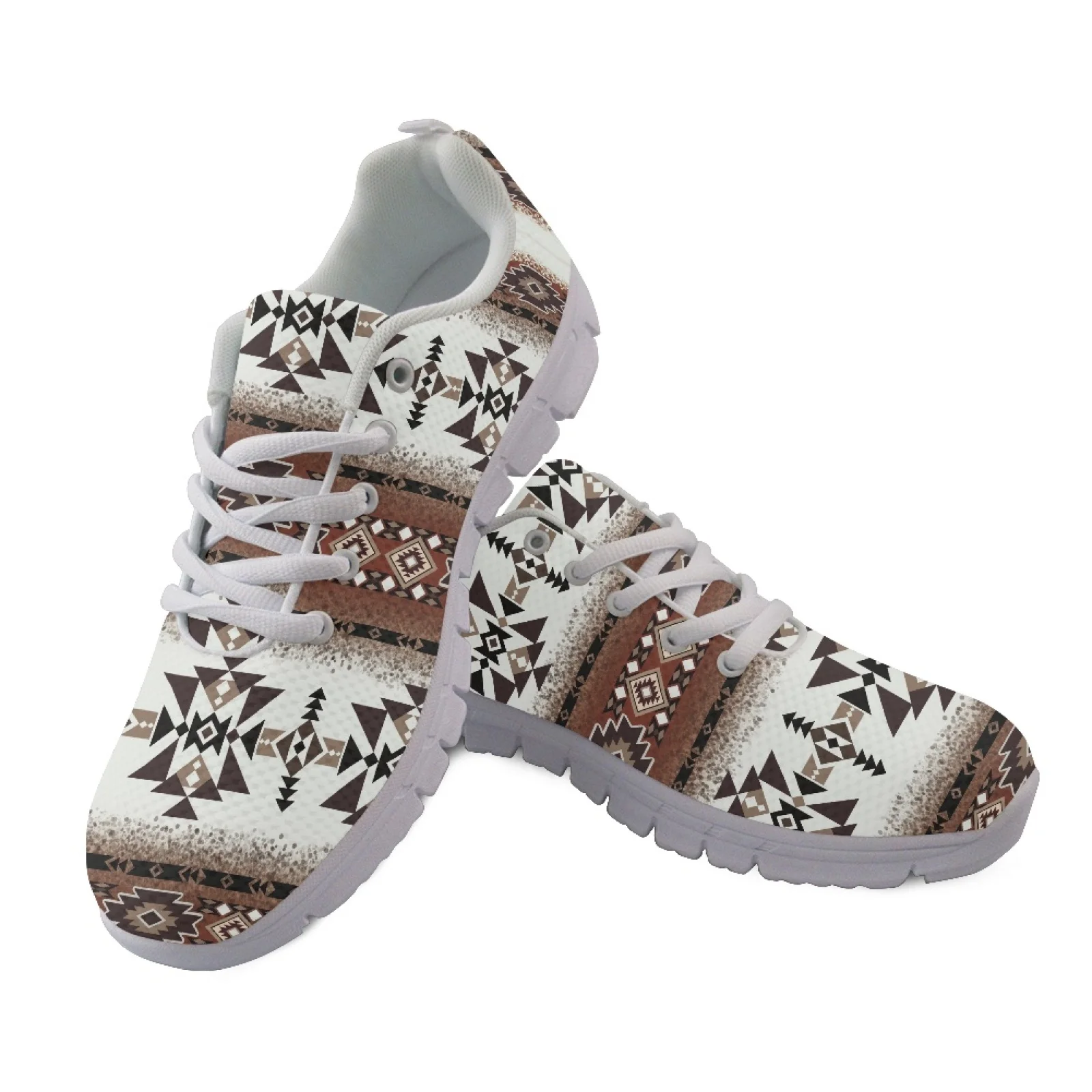 Coloranimal Geometric Print Soft Sports Shoes for Women Mesh & EVA Sole Running Sneakers 2026 Collection