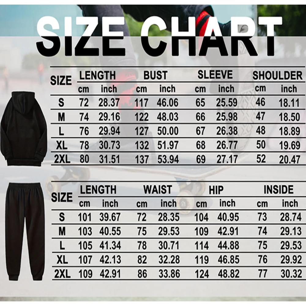 2024 Autumn and Winter Men and Women Pullover Hoodies + Jogging Pants Two-piece Set Hip-hop Sweatshirt Set Fashion Trend