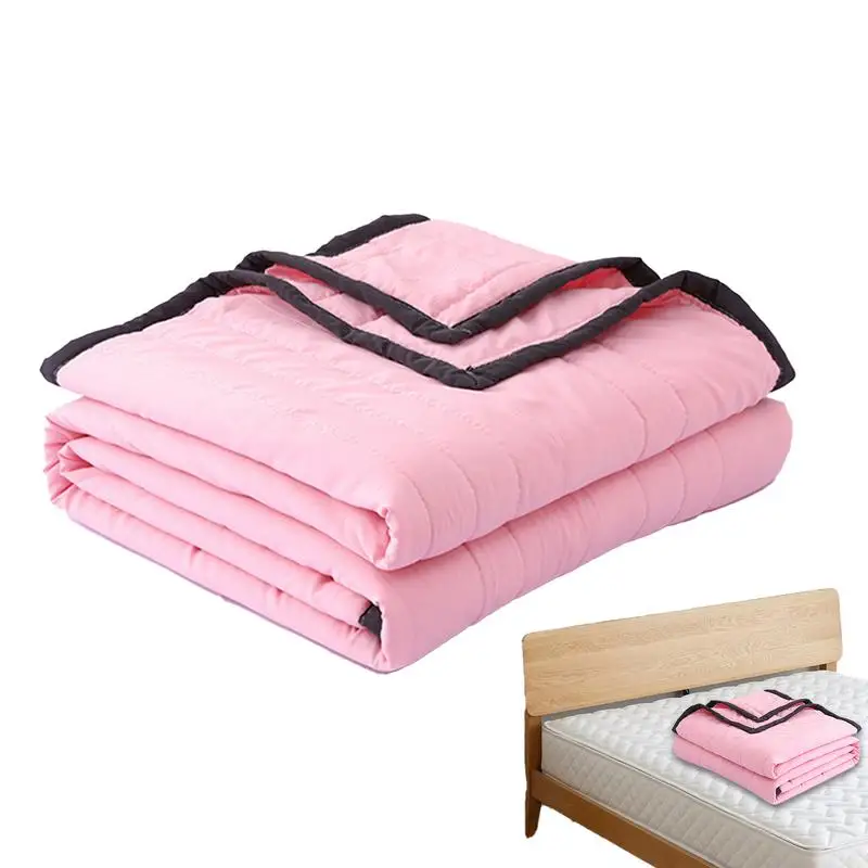 

Lightweight Cooling Blanket Extra Soft Breathable Cooling Throw Blanket Reversible Summer Cooler Quilt Light Weight Blanket For