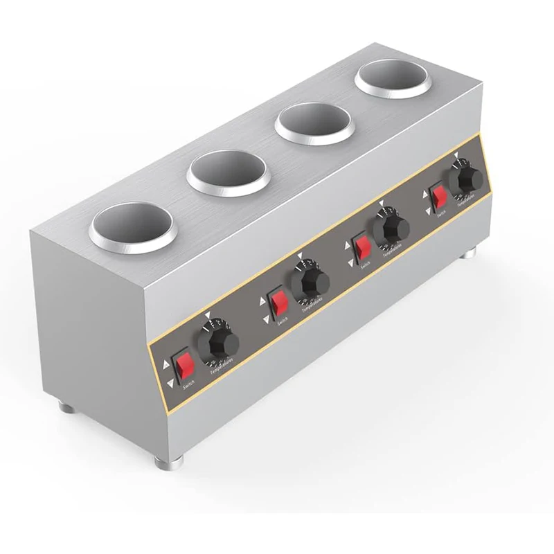 4 شبكات الكهربائية موزع صلصة الطعام التجارية صلصة دفئا 650 مللي زجاجات ضغط الجبن المربى آلة تدفئة الشوكولاتة